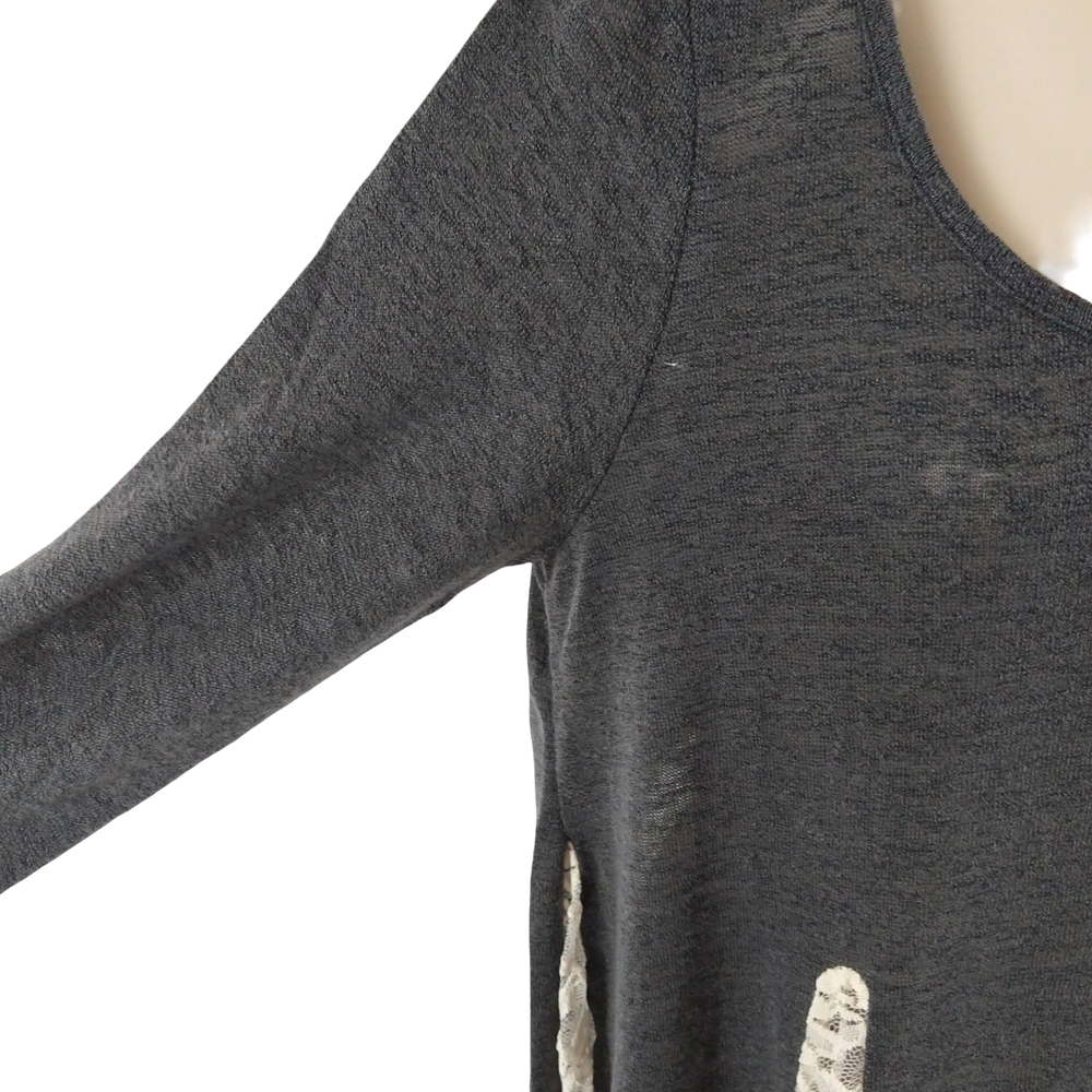 Entro Charcoal and Ivory Lace Tunic - Picture 4 of 9